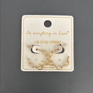 Do Everything in Love Gold Dipped Chain Earrings